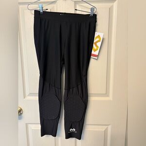 NWT Mcdavid Women's Hex Tights With Knee Pads Basketball Tights Black Medium $55